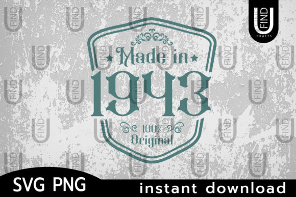 Made in 1943 Svg, Birthday Svg Label Review