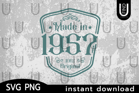 Reviewing Made in 1957 Svg, Birthday Svg Label for Embroidery